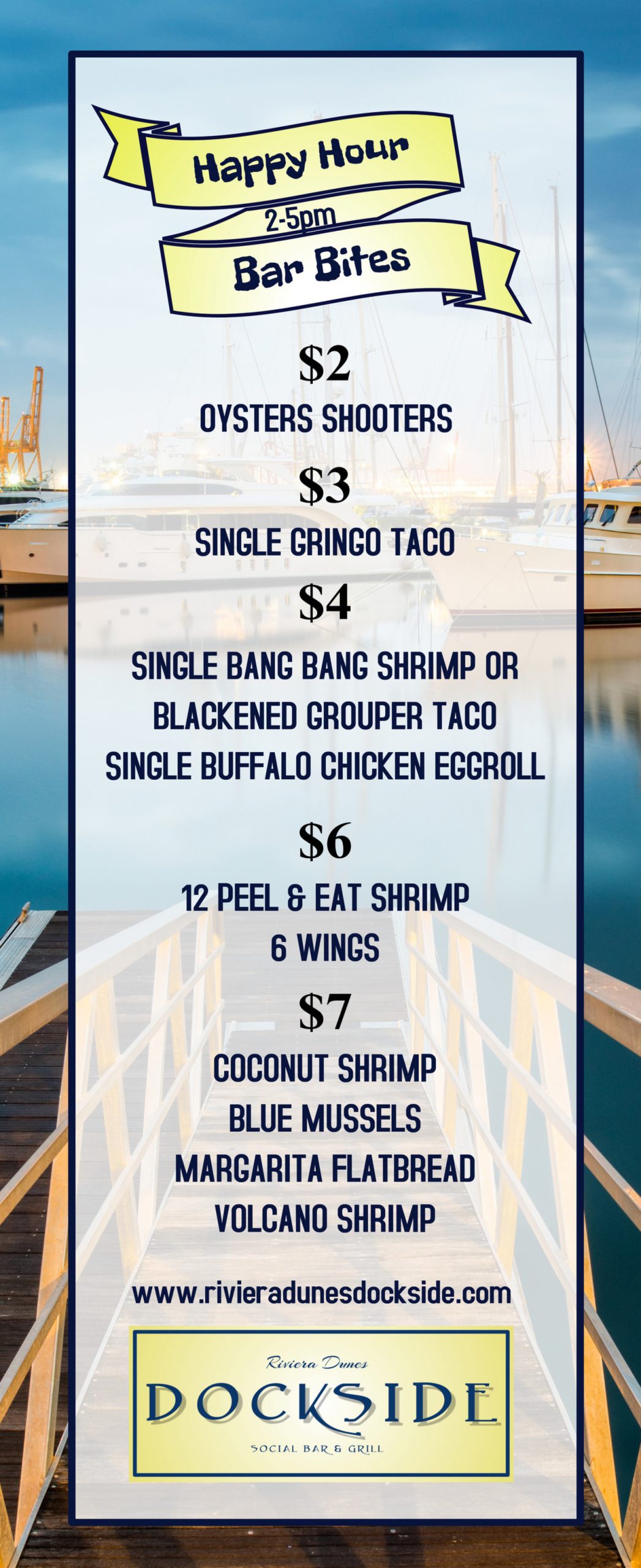 Happy Hour Riviera Dunes Dockside